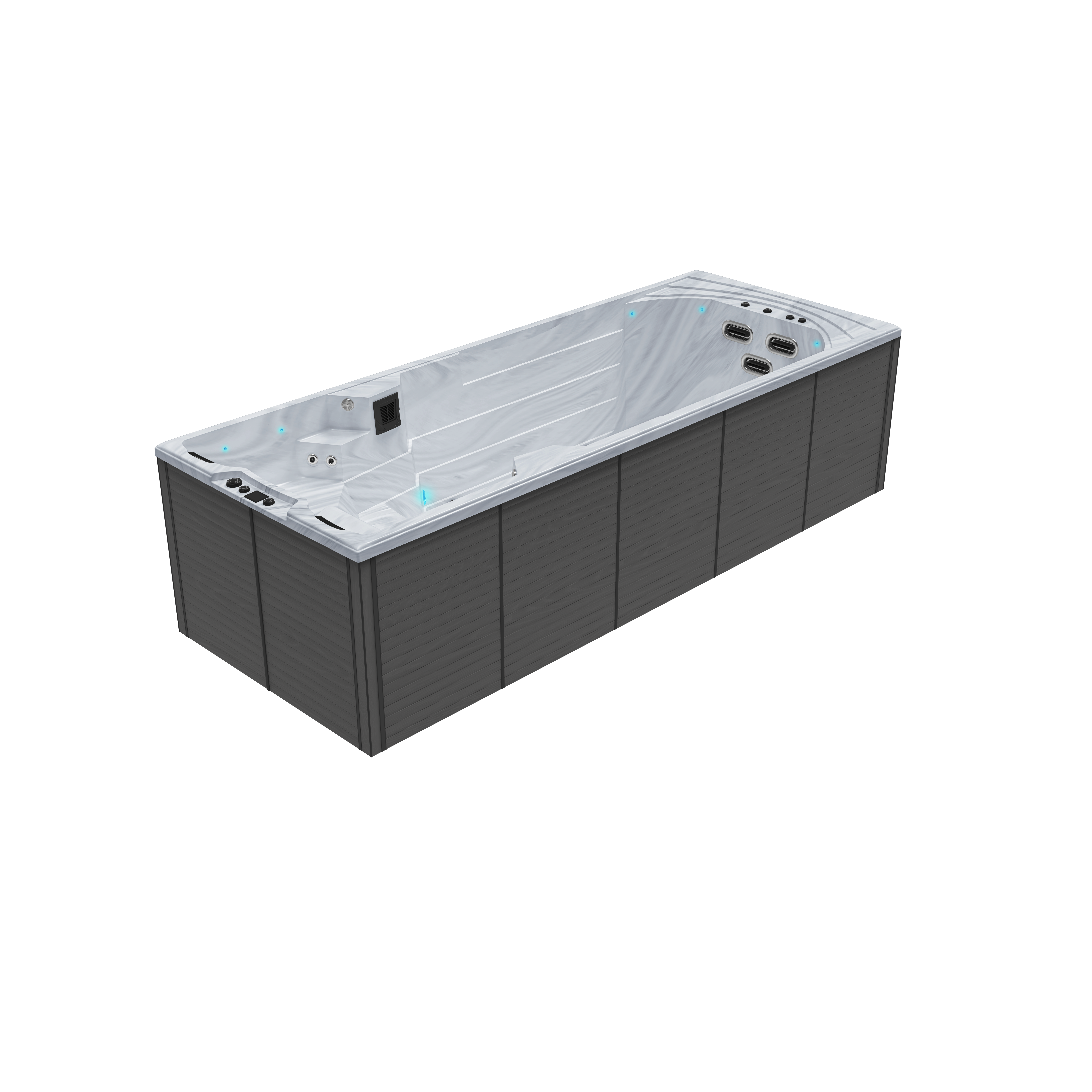 Swim Spa Denver LONG 155cm Plus **Platin Version**